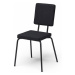 Muzza černá jídelní židle option se čtvercovým opěradlem a čtvercovým sedákem