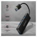 AXAGON HUE-G1A, 4x USB 3.2 Gen 1 SLIM hub, kabel Type-A 14cm napevno