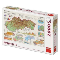 DINO Puzzle 2000 dílků MAPA SLOVENSKA