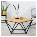 HowHomely Konferenční stolek DIAMOND 60x60 cm černá/hnědá
