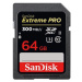 SanDisk SDHC karta 64GB Extreme PRO (300 MB/s, Class 10, UHS-II U3 V90)