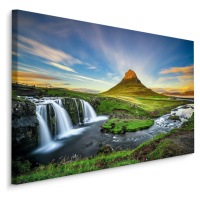 Plátno Vodopád Na Pozadí Hory Kirkjufell Na Islandu Varianta: 120x80