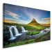 Plátno Vodopád Na Pozadí Hory Kirkjufell Na Islandu Varianta: 120x80
