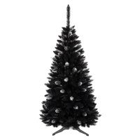 Černý vánoční stromek s ozdobami