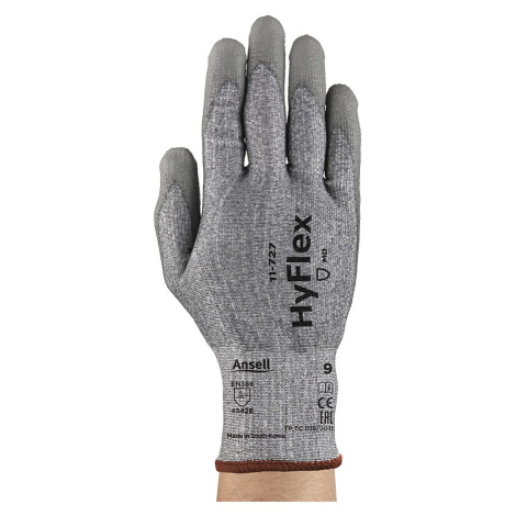 Ansell Pracovní rukavice HyFlex® 11-727, šedá, bal.j. 12 párů, velikost 10
