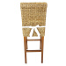 Barová židle LENKA - banánový list - konstrukce mahagon