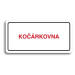 Accept Piktogram "KOČÁRKOVNA" (160 × 80 mm) (bílá tabulka - barevný tisk)