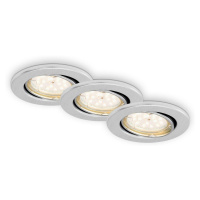 BRILONER 3ks sada LED vestavné svítidlo, pr. 8,6 cm, 5 W, hliník BRI 7219-039