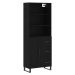 vidaXL Skříň highboard černá 69,5 x 34 x 180 cm kompozitní dřevo