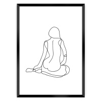 Dekoria Plakát Figure Line I, 30 x 40 cm , Výběr rámečku: Černý