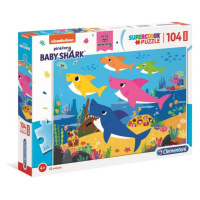Clementoni - Puzzle 104 ks Maxi Super Color Baby Shark