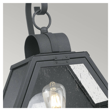 Quintiesse Venkovní nástěnné svítidlo Heath šířka 33,1 cm, černá barva