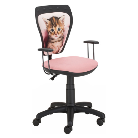 Židle Ministyle černá - kočka zabalená v dece Nowy Styl