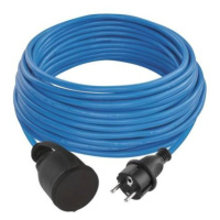 Počasí odolný prodlužovací kabel 20 m / 1 zásuvka / modrý / PVC / 230 V / 1,5 mm2