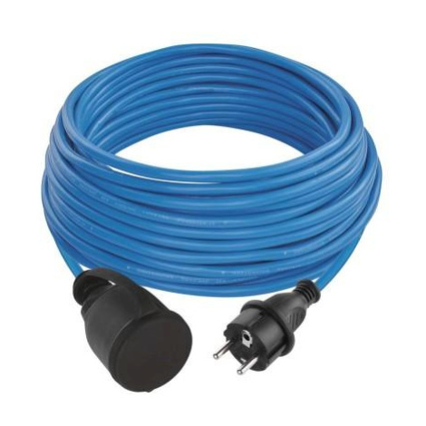 Počasí odolný prodlužovací kabel 20 m / 1 zásuvka / modrý / PVC / 230 V / 1,5 mm2 EMOS