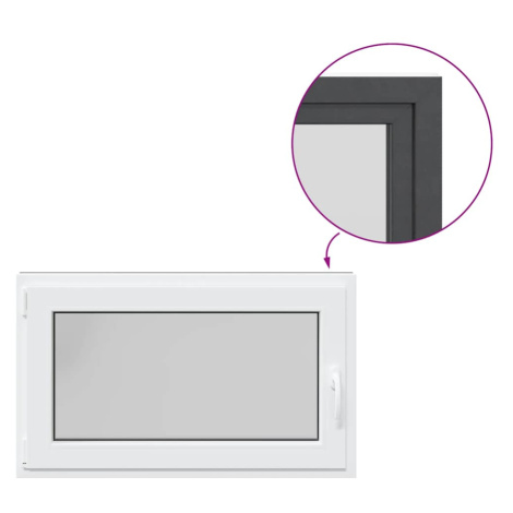 vidaXL Okno do sklepa "RISOR" 100x70 cm otevíravě-sklopné DIN levé antracitové