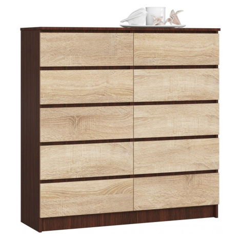 Komoda K120 10SZ wenge/sonoma Akord