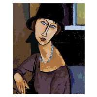 Zuty - Malování Podle Čísel - Jeanne Hébuterne S Kloboukem A Náhrdelníkem (Amedeo Modigliani), 4