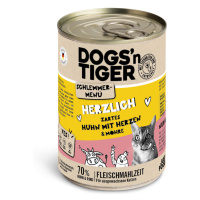 Dogs'n Tiger Gourmet Menu 6 × 400 g - kuřecí se srdíčky