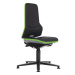 bimos Pracovní otočná židle NEON, patky, synchronní mechanika, látka, zelený flexibilní pás