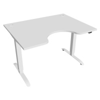Office Pro psací stůl Hobis Motion MS ERGO 2 Šířka: 120 cm, Barva desky: bílá, Barva kovu: bílá 