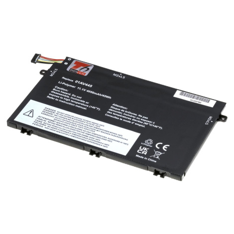 Baterie T6 Power Lenovo ThinkPad E480, E490, E580, E590, E14, E15, 4050mAh, 45Wh, 3cell, Li-pol