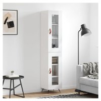 vidaXL Skříň highboard bílá s vysokým leskem 34,5x34x180 cm kompozit