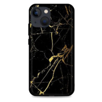 TopQ LUXURY iPhone 13 pevný Marble černo-zlatý 64756