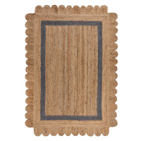 Flair Rugs koberce Kusový koberec Grace Jute Natural/Grey - 160x230 cm