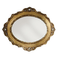 Estila Barokní nástěnné oválné zrcadlo Pasiones se zlatým ozdobným rámem 104cm