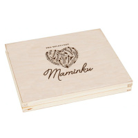 FK Dřevěná krabička na dárek nebo fotografie 10x15 s gravírováním PRO MAMINKU - 22x18x3 cm, Přír