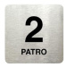 Accept Piktogram "2 patro" (80 × 80 mm) (stříbrná tabulka - černý tisk bez rámečku)