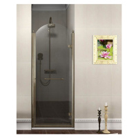 ANTIQUE sprchové dveře otočné, 800mm, pravé, ČIRÉ sklo, bronz GQ1380RC