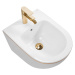 REA Závěsný bidet Carlo Mini White Gold Edge REA-C6990