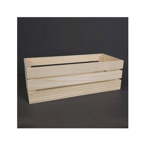 AMADEA Dřevěná bedýnka z masivního dřeva, 45x19x15 cm