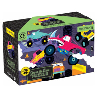 Mudpuppy Puzzle Monster Trucks - svítí ve tmě 100 dílů