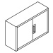 C+P Nástavná skříň s otočnými dveřmi ACURADO, v x š x h 500 x 1200 x 500 mm, světle šedá