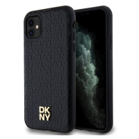 Pouzdro DKNY PU Leather Repeat Pattern Stack Logo Magsafe zadní kryt Apple iPhone 11 Black