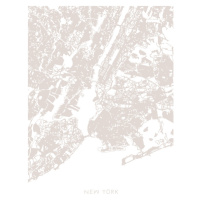 Ilustrace New York Map, Studio Collection, (26.7 x 40 cm)