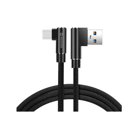 Swissten Arcade textilní datový kabel USB/USB-C 1.2m černý