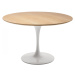 KARE Design Stůl Invitation Set Oak - bílý, Ø120 cm