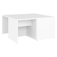 SHUMEE Konferenční stolky 4 ks bílé 33 × 33 × 33 cm dřevotříska, 806813