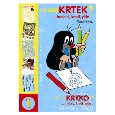 Co dělá Krtek? ...hraje si, kreslí, píše... - Zdeněk Miler - kniha z kategorie Omalovánky Akim