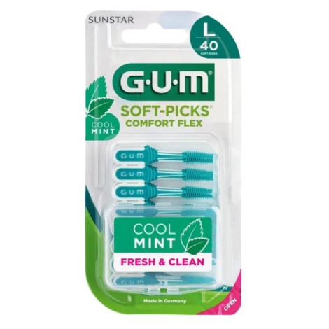 GUM Soft-Picks Comfort FLEX pogumovaná párátka MINT (large), 40 ks