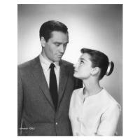 Fotografie Mel Ferrer Et Audrey Hepburn In The 50'S., 30 × 40 cm