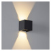 Venkovní nástěnné svítidlo černé včetně LED 2-svícení IP54 - Edwin
