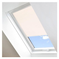 FOA Roleta Látková na střešní okna, krémová, LS 101, bílý profil, š 62 cm, v 123,2 cm