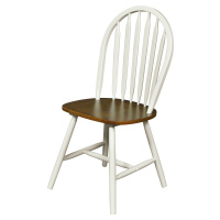 Estila Provence jídelní židle Felicita do jídelny z masivního dřeva hnědo-bílé barvy 92cm
