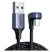 Kabel USB2.0 samec na USB-C, úhlový UGREEN 3A, 2 m (černý)