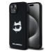 Kryt Karl Lagerfeld KLHMP15SSCHPPLK iPhone 15 6.1" black hardcase Silicone Choupette Head MagSaf